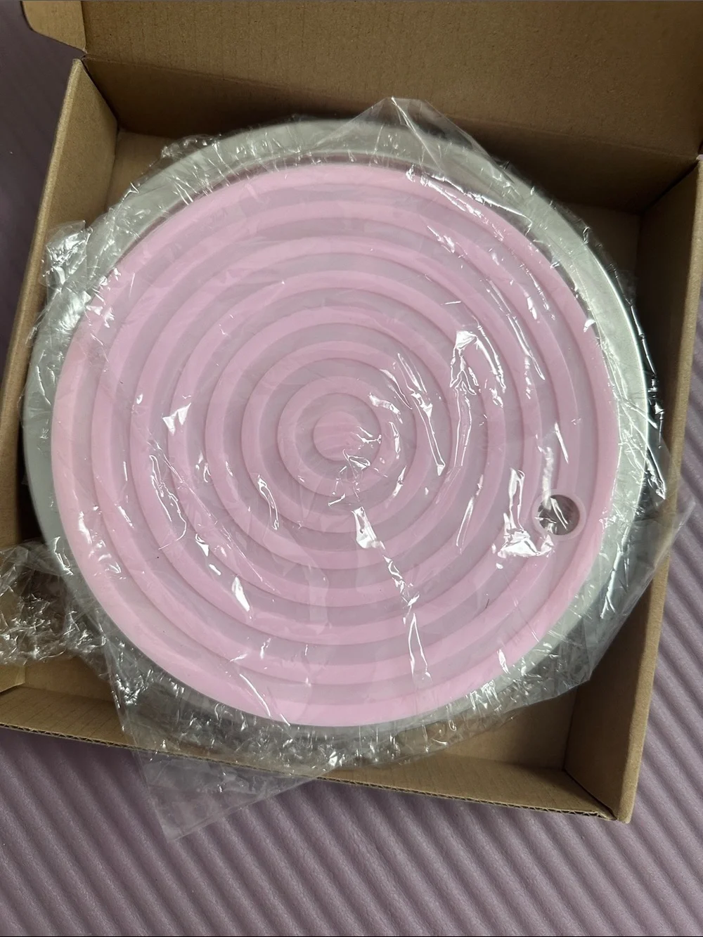 Silicone Round Trivet & Trivet Mat – Pink